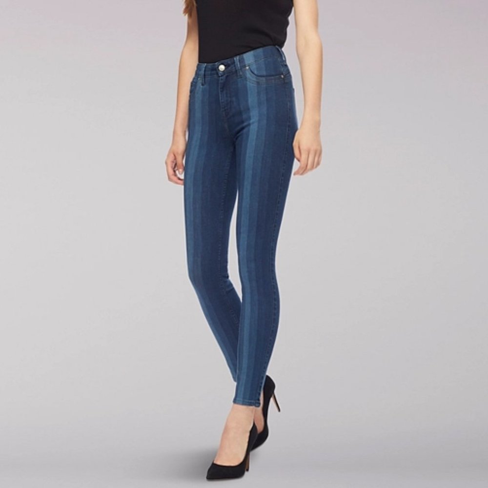 Lee Body Optix Mid Rise Skinny Jean (Laser Stripe)
